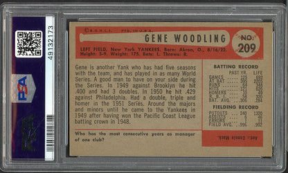 1954 Bowman Baseball #209 Gene Woodling Yankees PSA 6 EX-MT 565261