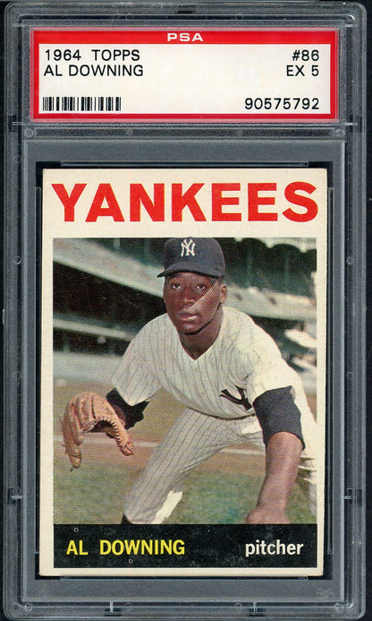 1964 Topps Baseball # 86 Al Downing Yankees PSA 5 EX 565270