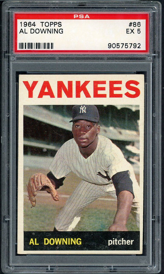 1964 Topps Baseball # 86 Al Downing Yankees PSA 5 EX 565270