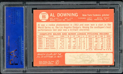 1964 Topps Baseball # 86 Al Downing Yankees PSA 5 EX 565270