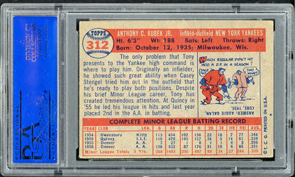 1957 Topps Baseball #312 Tony Kubek Yankees PSA 5 EX 565273