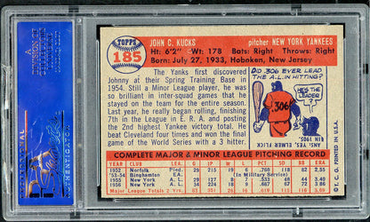 1957 Topps Baseball #185 Johnny Kucks Yankees PSA 5 EX 565274