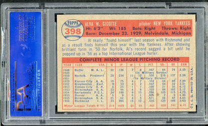 1957 Topps Baseball #398 Al Cicotte Yankees PSA 6 EX-MT 565276