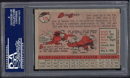 1958 Topps Baseball #329 Bob Cerv A's PSA 6 EX-MT 565277