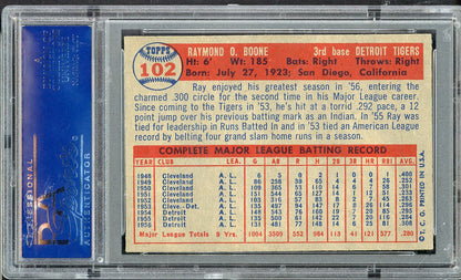 1957 Topps Baseball #102 Ray Boone Tigers PSA 6 EX-MT 565283