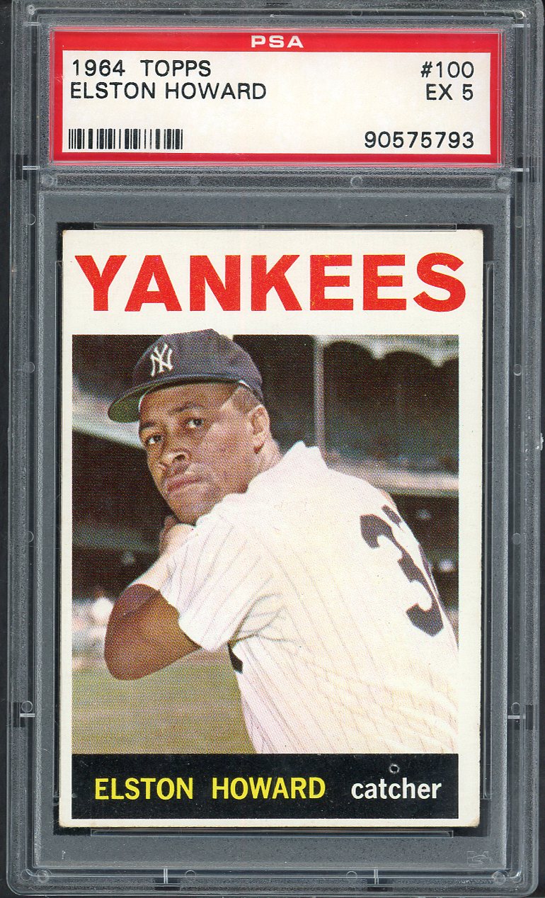 1964 Topps Baseball #100 Elston Howard Yankees PSA 5 EX 565284