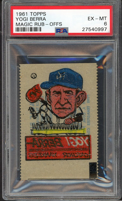 1961 Topps Baseball Rub Offs Yogi Berra Yankees PSA 6 EX-MT 565287