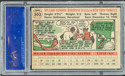 1956 Topps Baseball #302 Eddie Robinson Yankees PSA 6 EX-MT 565300