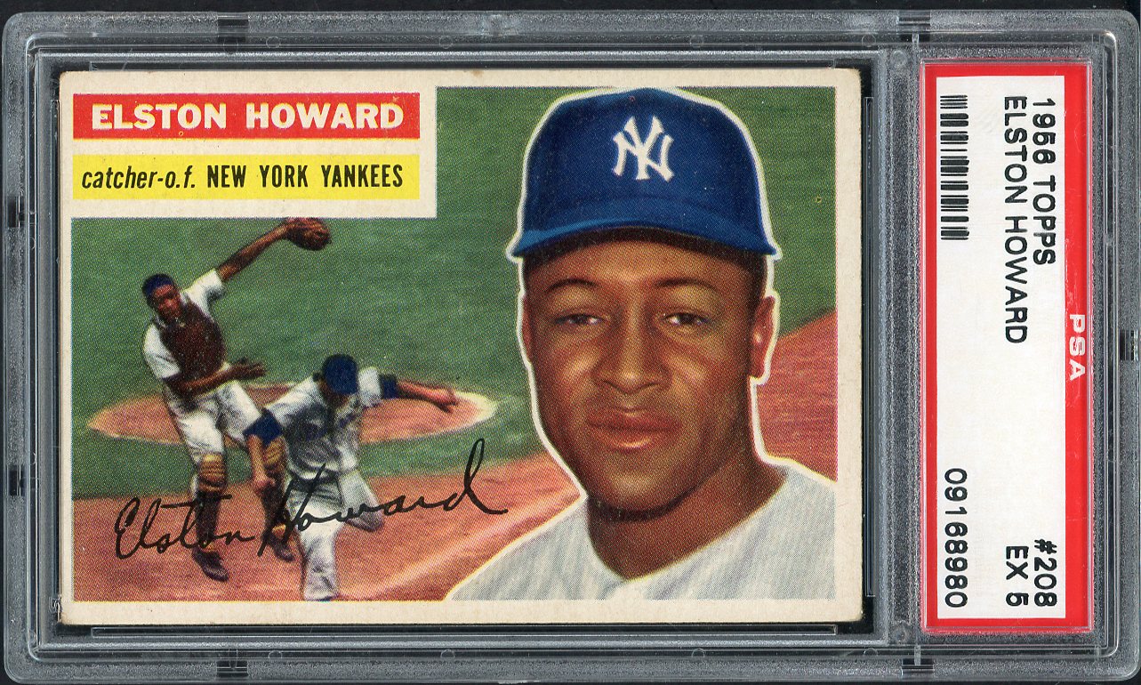 1956 Topps Baseball #208 Elston Howard Yankees PSA 5 EX 565301