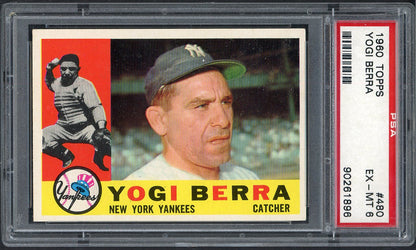 1960 Topps Baseball #480 Yogi Berra Yankees PSA 6 EX-MT 565306