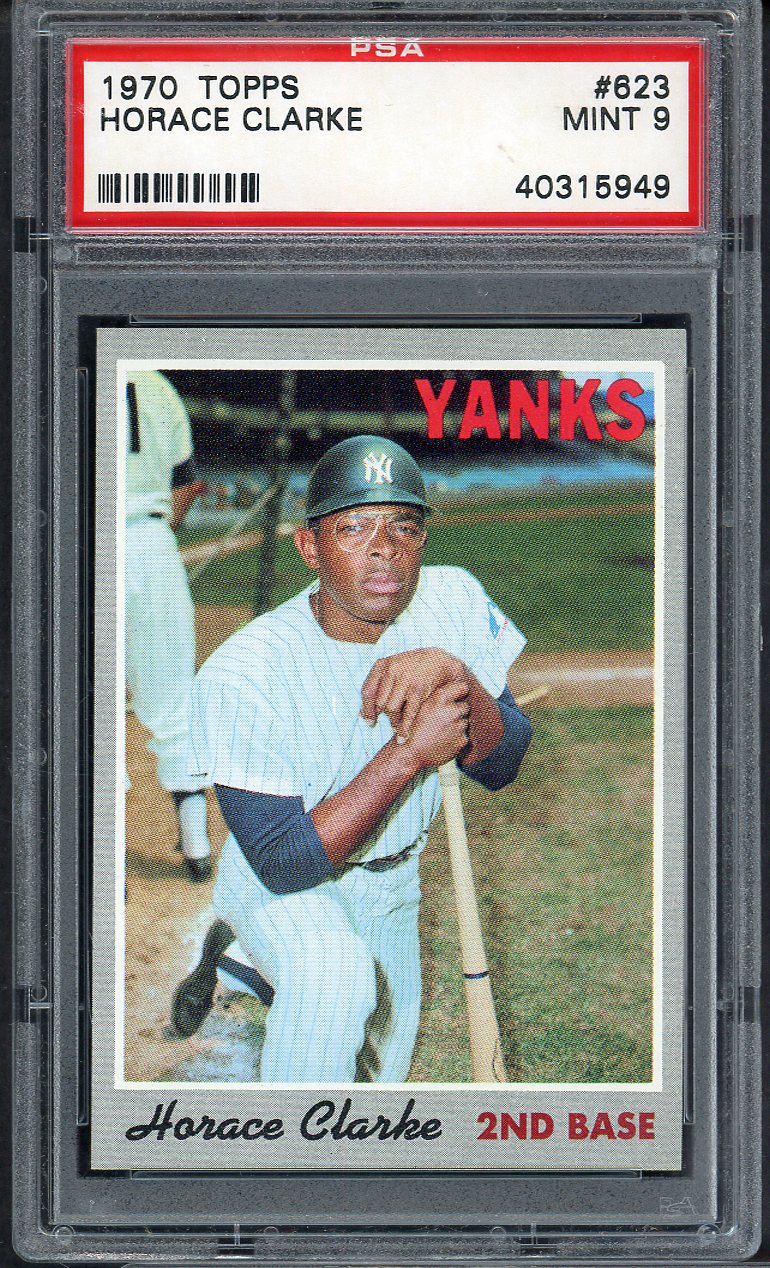 1970 Topps Baseball #623 Horace Clarke Yankees PSA 9 MINT 565308