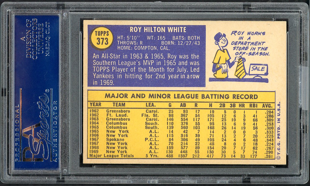 1970 Topps Baseball #373 Roy White Yankees PSA 9 MINT 565309