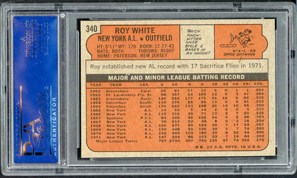 1972 Topps Baseball #340 Roy White Yankees PSA 8 NM/MT 565310