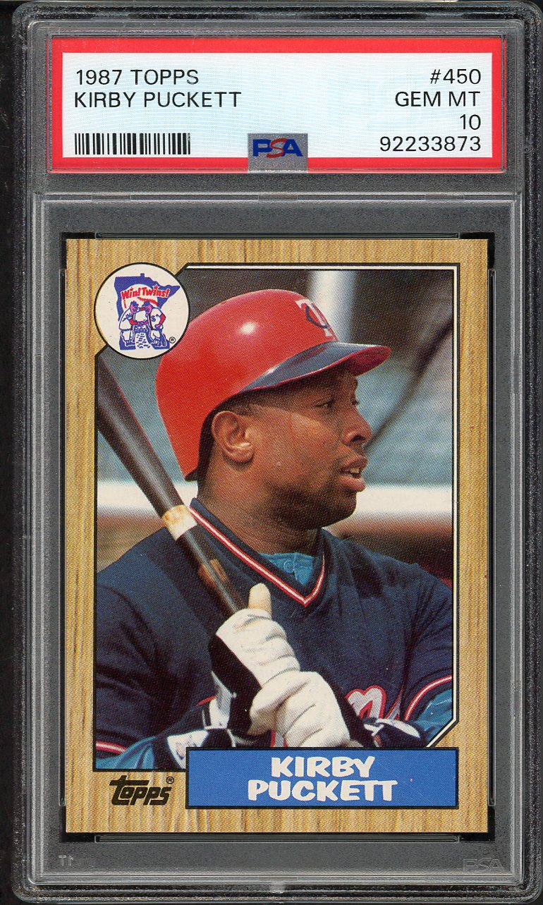 1987 Topps #450 Kirby Puckett Twins PSA 10 GEM MINT 565313