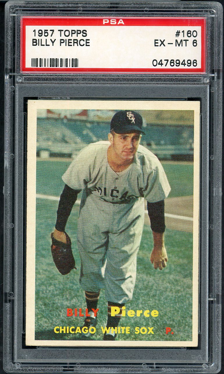 1957 Topps Baseball #160 Billy Pierce White Sox PSA 6 EX-MT 565322