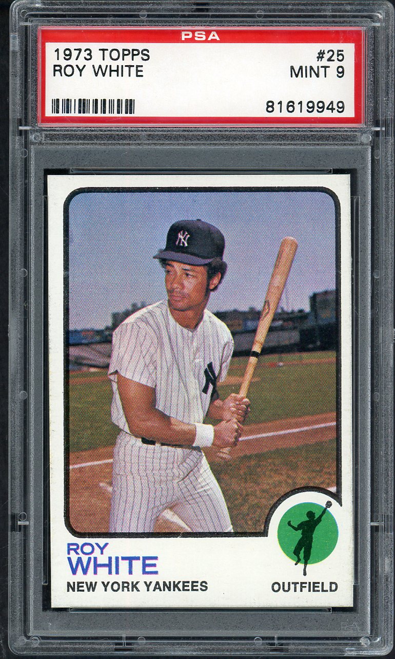 1973 Topps Baseball # 25 Roy White Yankees PSA 9 MINT 565334