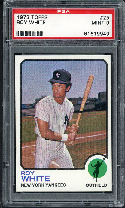 1973 Topps Baseball # 25 Roy White Yankees PSA 9 MINT 565334