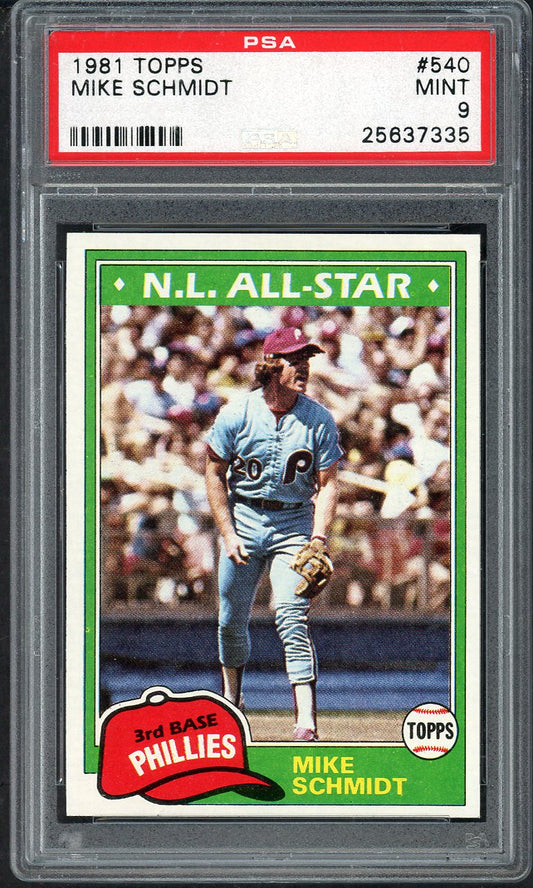 1981 Topps #540 Mike Schmidt Phillies PSA 9 MINT 565337