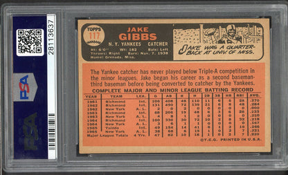 1966 Topps Baseball #117 Jake Gibbs Yankees PSA 4.5 VG-EX+ 565340