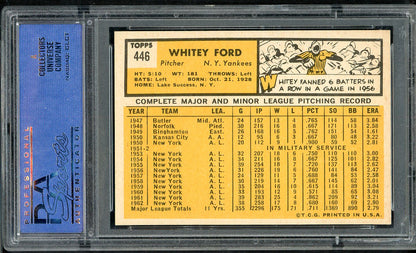 1963 Topps Baseball #446 Whitey Ford Yankees PSA 6 EX-MT 565344