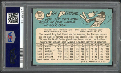 1965 Topps Baseball #245 Joe Pepitone Yankees PSA 9 MINT 565349