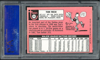 1969 Topps Baseball #212 Tom Tresh Yankees PSA 8 NM/MT 565350