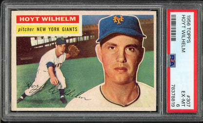 1956 Topps Baseball #307 Hoyt Wilhelm Giants PSA 6 EX-MT 565351