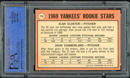 1969 Topps Baseball #114 Alan Closter Yankees PSA 8 NM/MT 565353