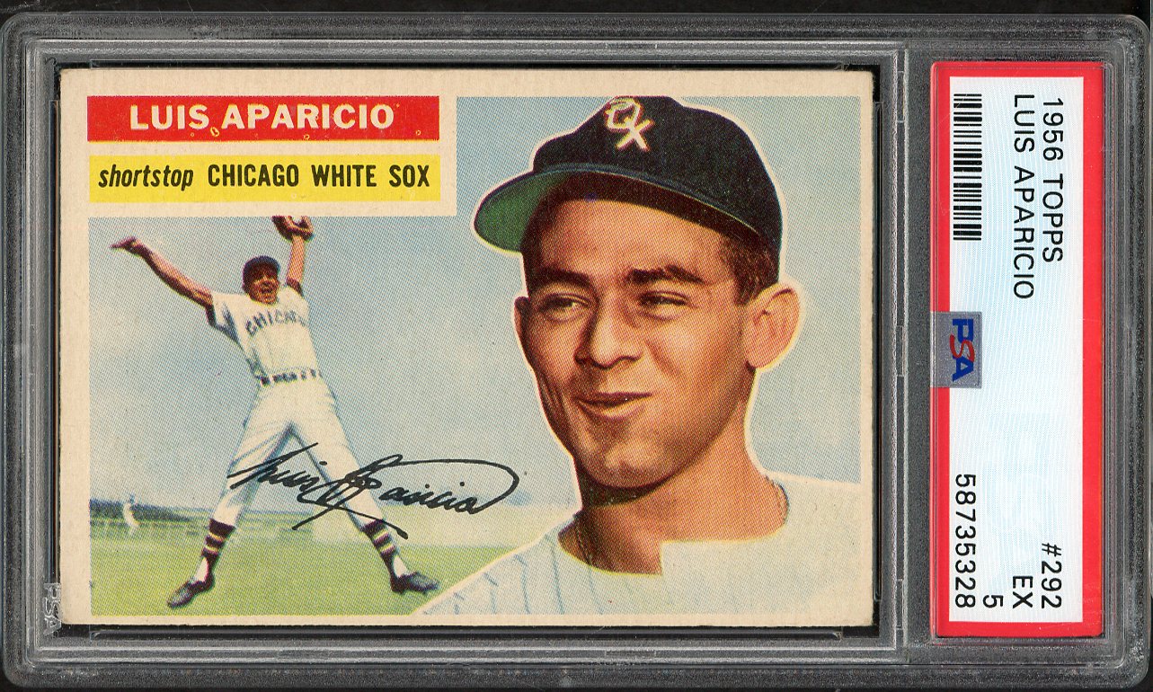 1956 Topps Baseball #292 Luis Aparicio White Sox PSA 5 EX 565354