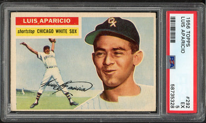 1956 Topps Baseball #292 Luis Aparicio White Sox PSA 5 EX 565354