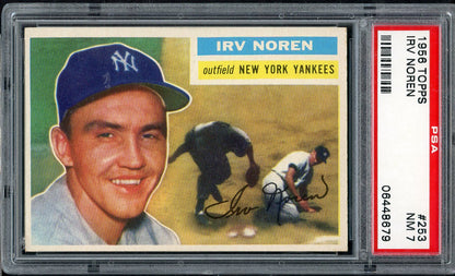1956 Topps Baseball #253 Irv Noren Yankees PSA 7 NM 565355