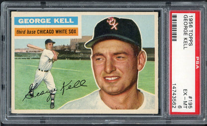 1956 Topps Baseball #195 George Kell White Sox PSA 6 EX-MT 565356