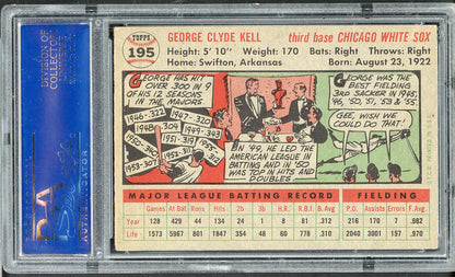 1956 Topps Baseball #195 George Kell White Sox PSA 6 EX-MT 565356
