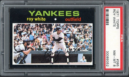 1971 Topps Baseball #395 Roy White Yankees PSA 8 NM/MT 565357