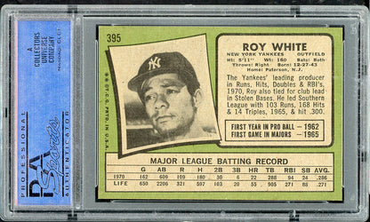 1971 Topps Baseball #395 Roy White Yankees PSA 8 NM/MT 565357