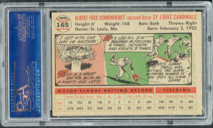 1956 Topps Baseball #165 Red Schoendienst Cardinals PSA 6 EX-MT Gray 565358