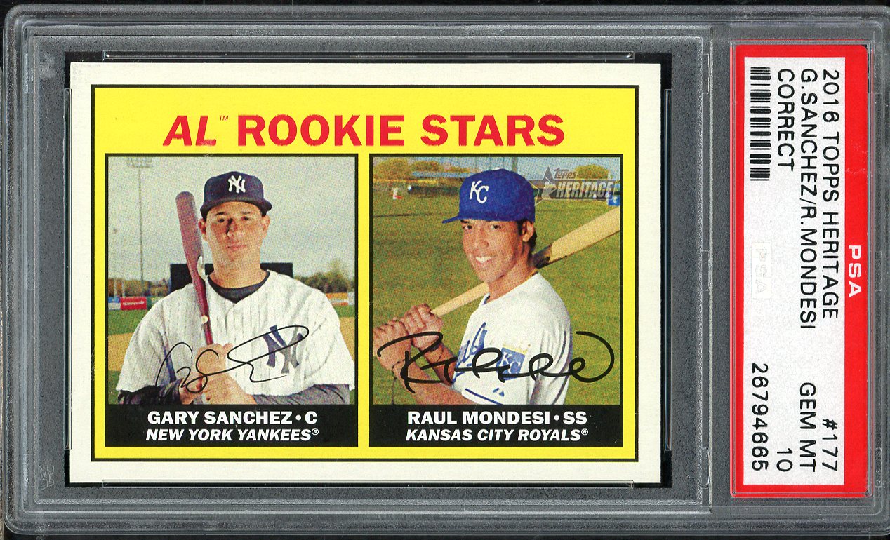 2016 Topps Heritage #177 Gary Sanchez Yankees PSA 10 GEM MINT 565359