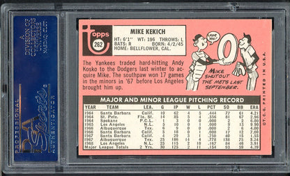 1969 Topps Baseball #262 Mike Kekich Yankees PSA 7 NM 565368