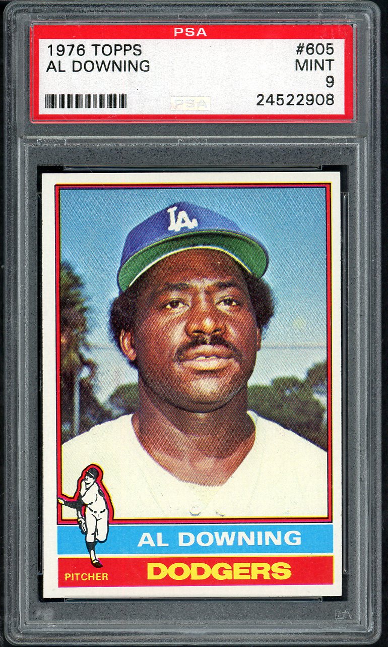 1976 Topps Baseball #605 Al Downing Dodgers PSA 9 MINT 565374