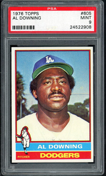 1976 Topps Baseball #605 Al Downing Dodgers PSA 9 MINT 565374