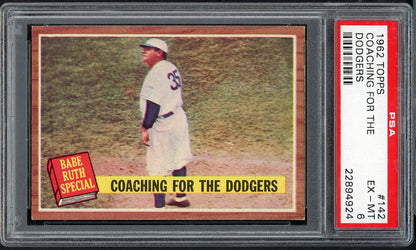 1962 Topps Baseball #142 Babe Ruth Yankees PSA 6 EX-MT 565377