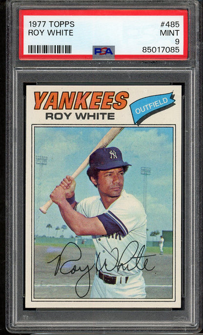 1977 Topps Baseball #485 Roy White Yankees PSA 9 MINT 565384
