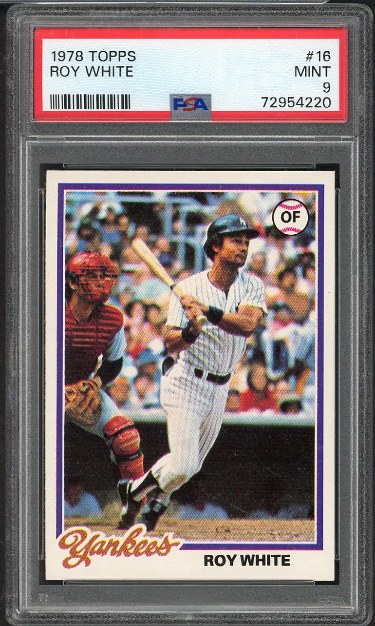 1978 Topps Baseball # 16 Roy White Yankees PSA 9 MINT 565385