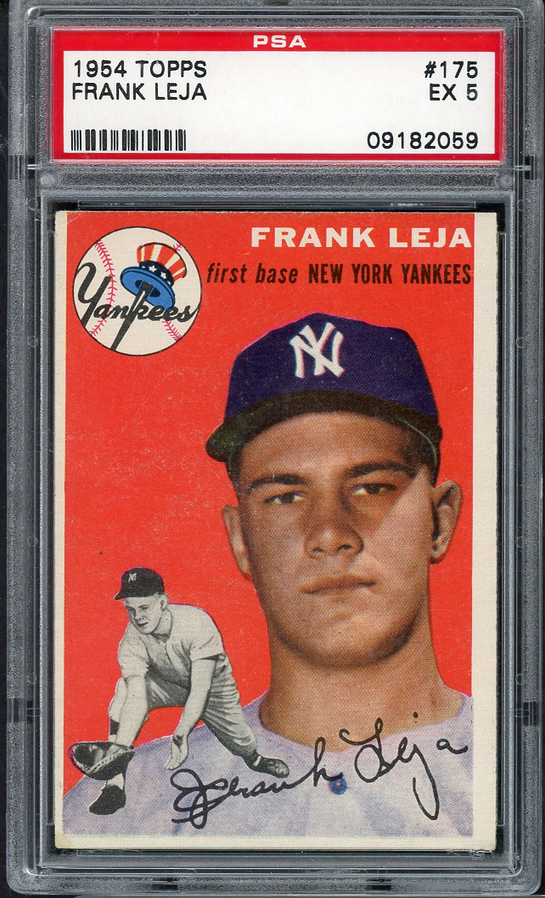 1954 Topps Baseball #175 Frank Leja Yankees PSA 5 EX 565387