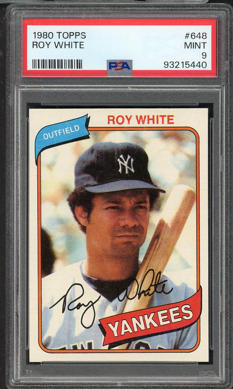 1980 Topps Baseball #648 Roy White Yankees PSA 9 MINT 565389