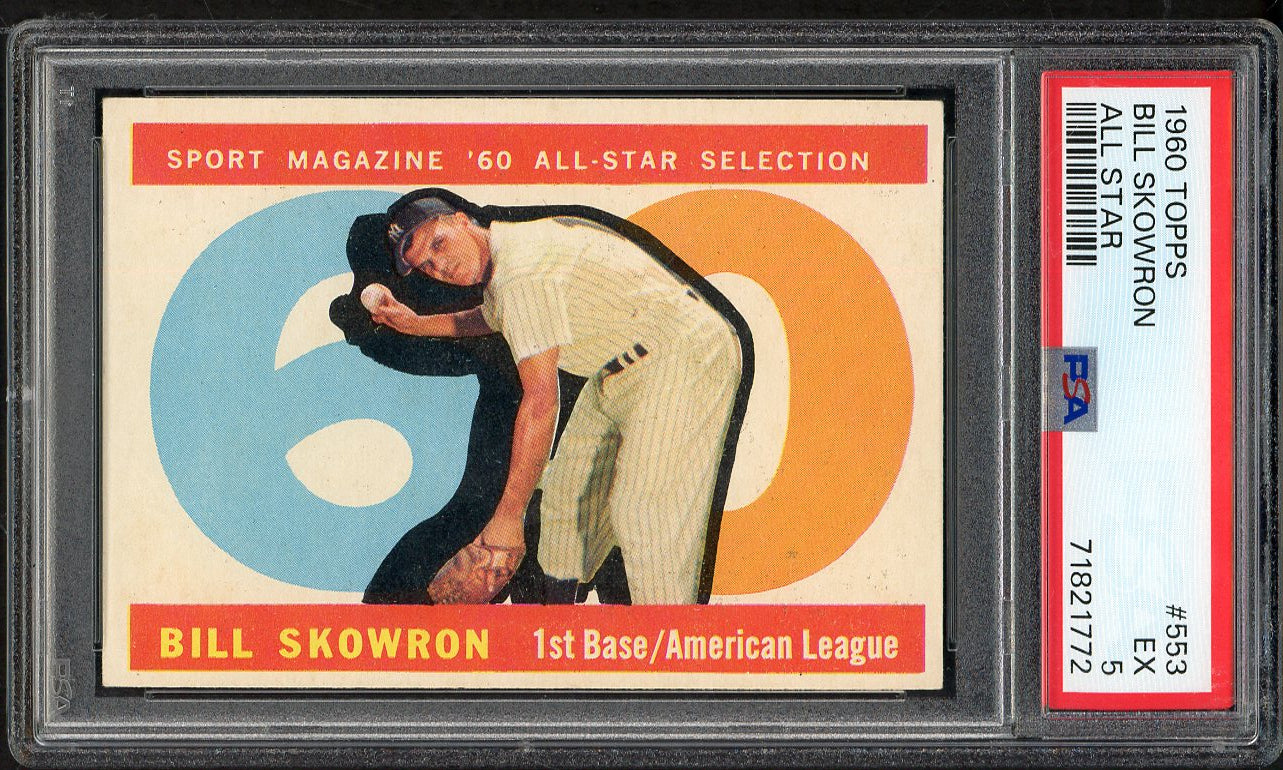 1960 Topps Baseball #553 Bill Skowron A.S. Yankees PSA 5 EX 565394