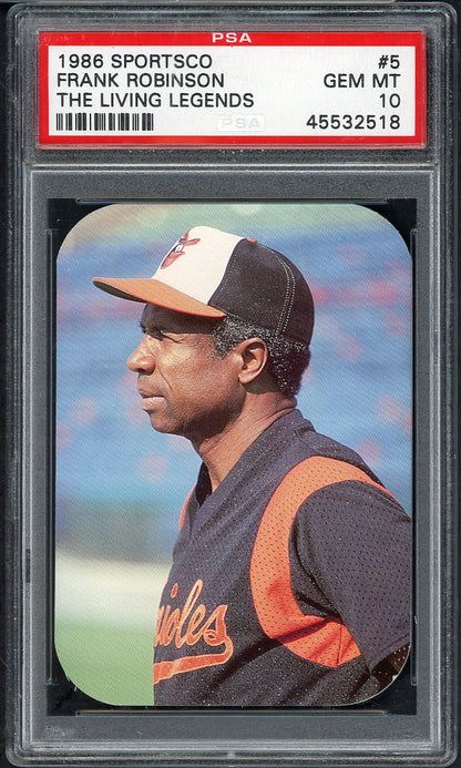1986 Sportsco Legends #  5 Frank Robinson Orioles PSA 10 GEM MINT 565397