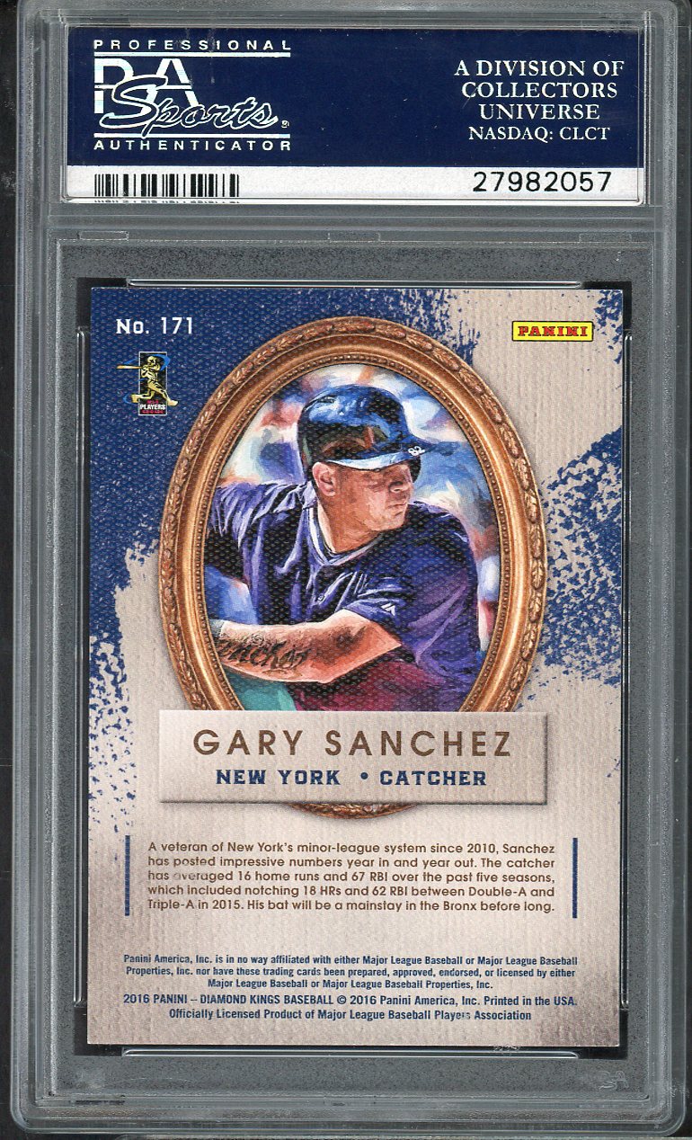 2016 Panini Diamond Kings #171 Gary Sanchez Yankees PSA 10 GEM MINT 565399