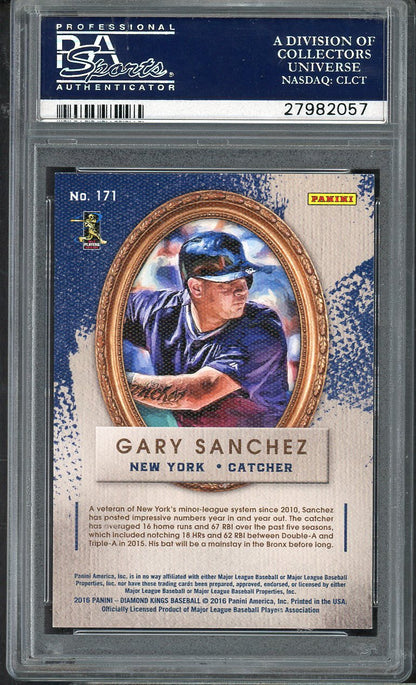 2016 Panini Diamond Kings #171 Gary Sanchez Yankees PSA 10 GEM MINT 565399