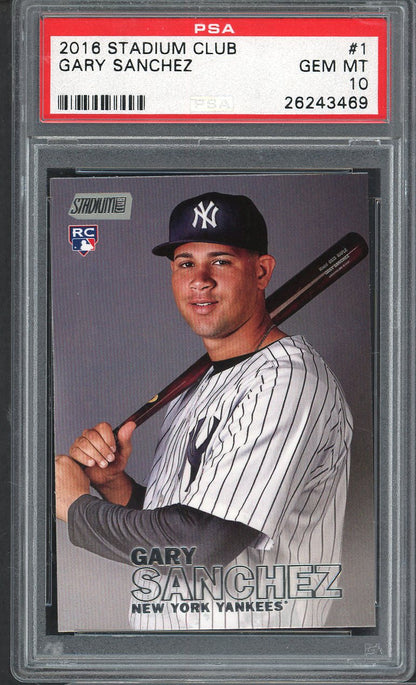 2016 Stadium Club #  1 Gary Sanchez Yankees PSA 10 GEM MINT 565400